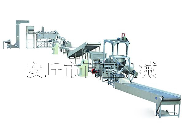 青豆花生全自動(dòng)油炸生產(chǎn)線